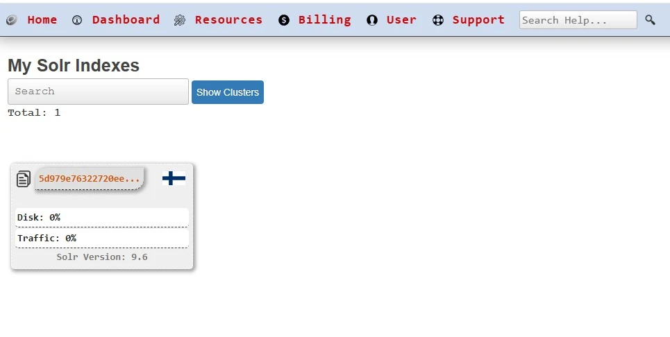 Opensolr Index Control Panel