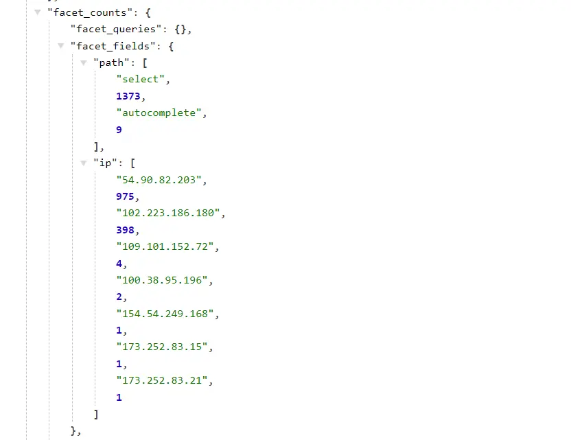 API Faceting Example