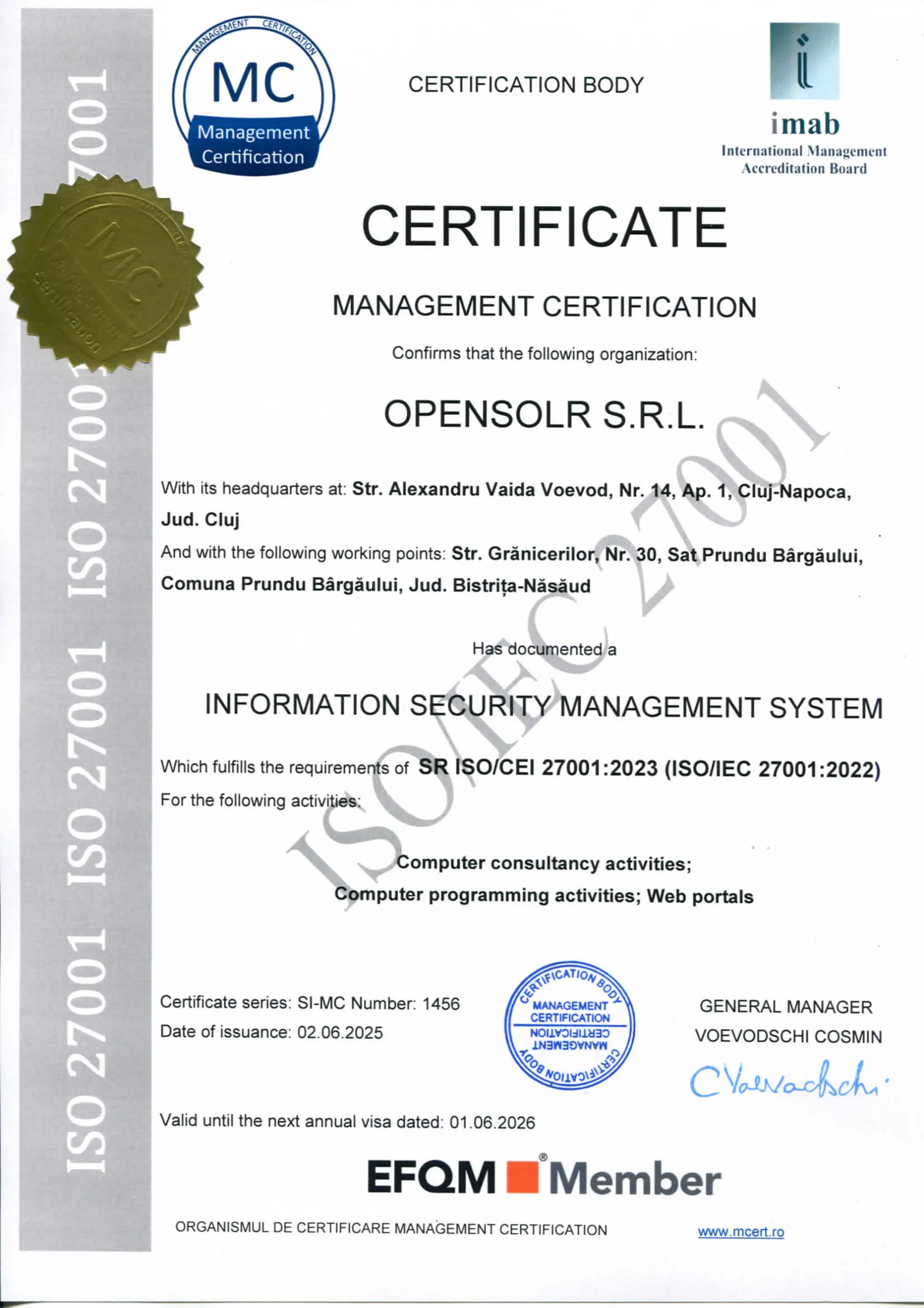 ISO27001 Certified