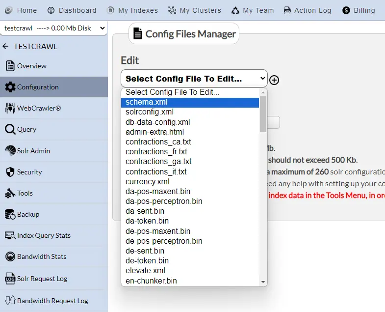 Edit schema.xml