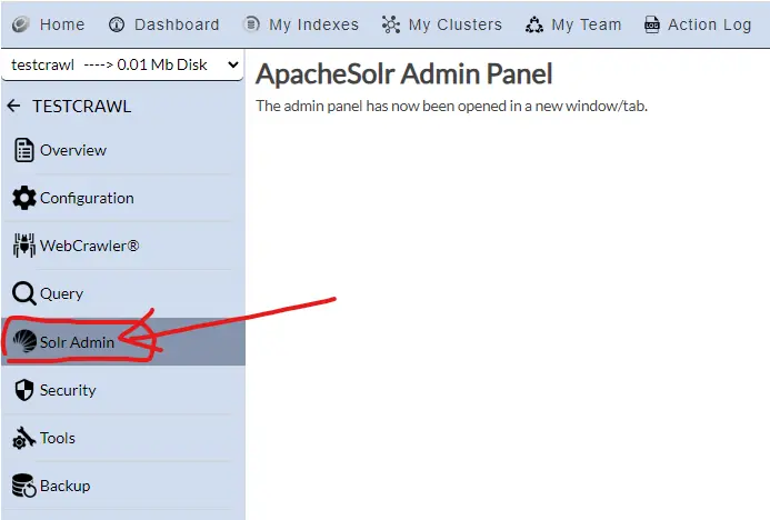 Solr Admin Panel